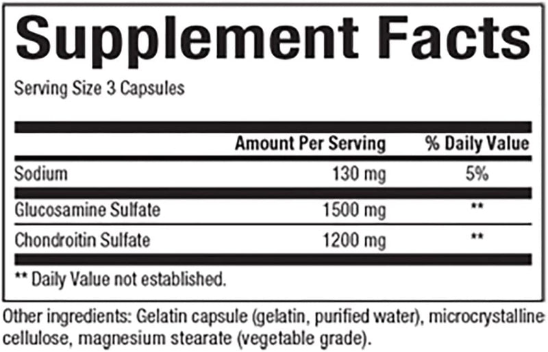 Natural Factors- Glucosamine & Chondroitin- 500 mg/400 mg- 120 Capsules