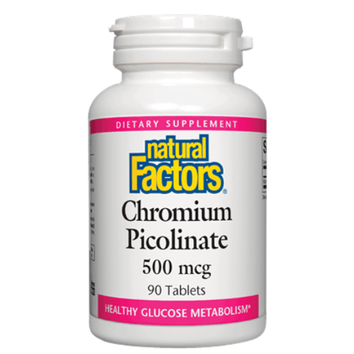 Natural Factors- Chromium Picolinate- 500 mcg- 90 Tablets