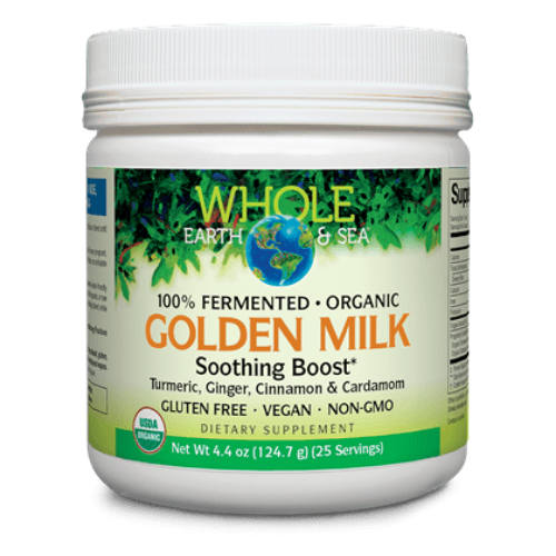 Natural Factors- Whole Earth and Sea- Golden Milk Soothing Boost- 4.4 oz