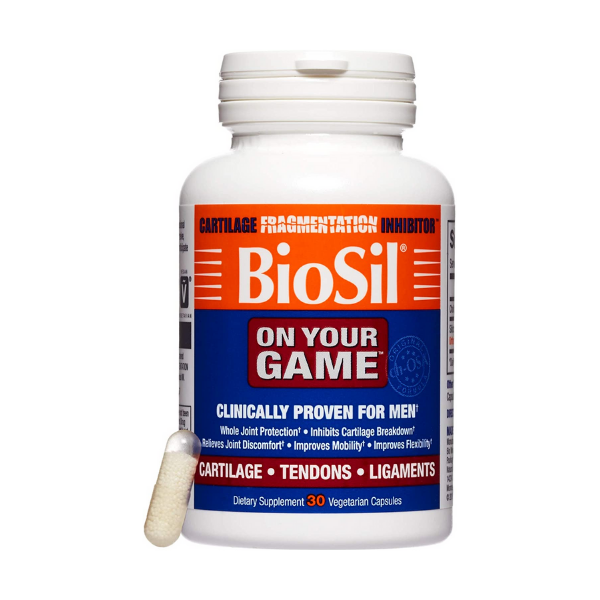 Natural Factors- BioSil On Your Game- 30 Vegetation Capsules