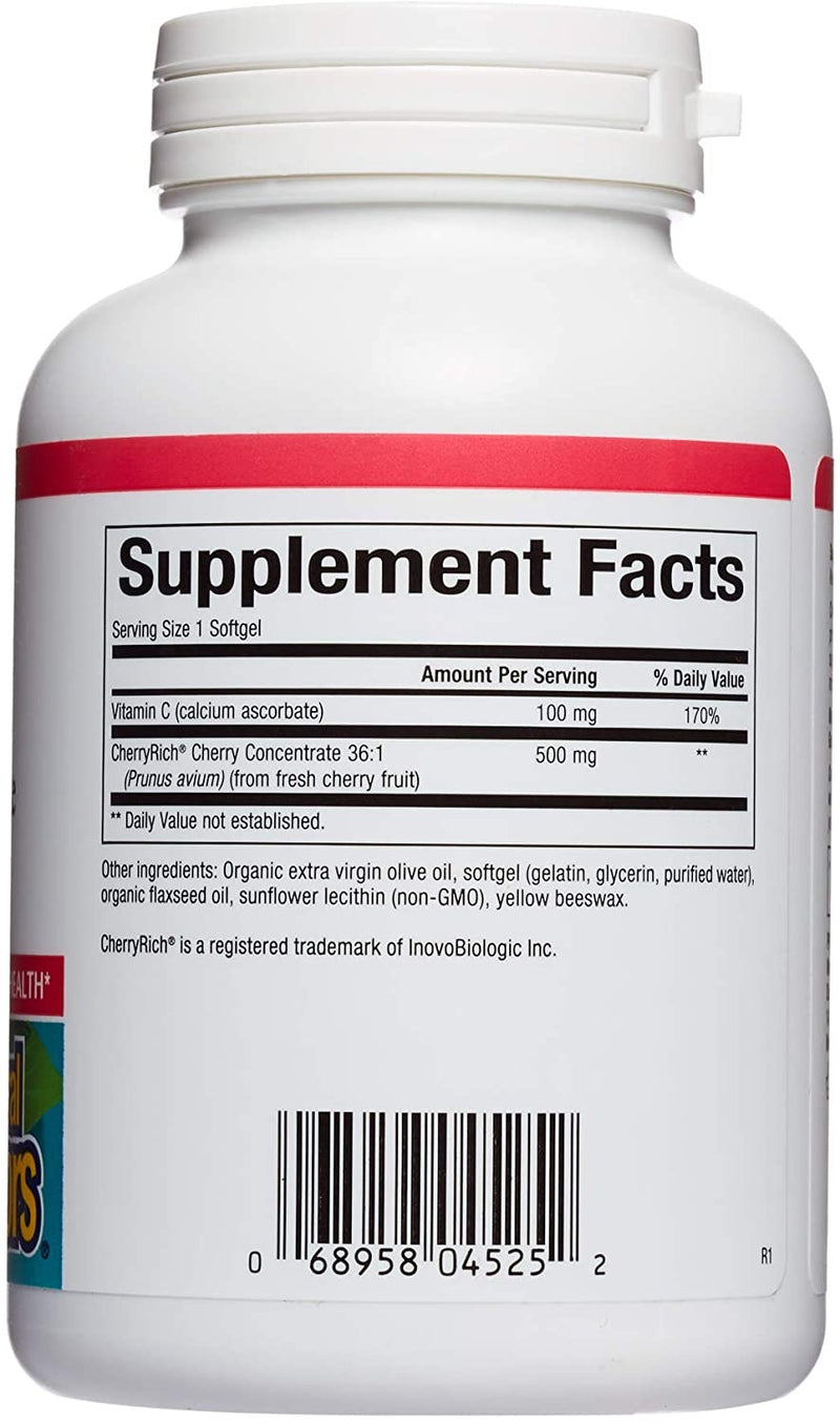 Natural Factors- CherryRich Super Strength Cherry Concentrate- 500 mg- 90 Soft Gels