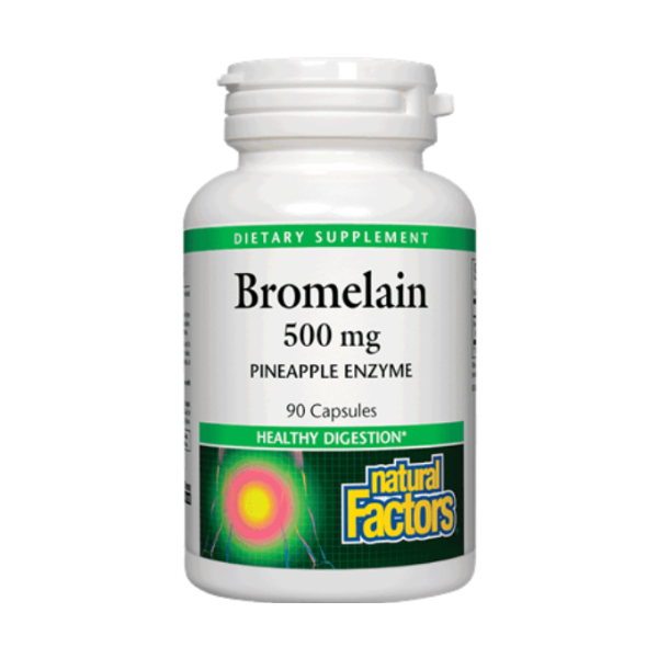 Natural Factors- Bromelain- 500 mg- 90 Capsules