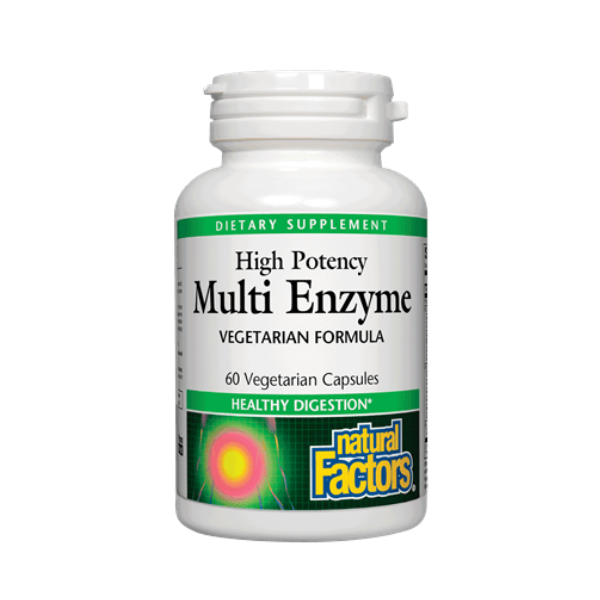 Natural Factors- High Potency Multi Enzyme- 60 Vegetarian Capsules