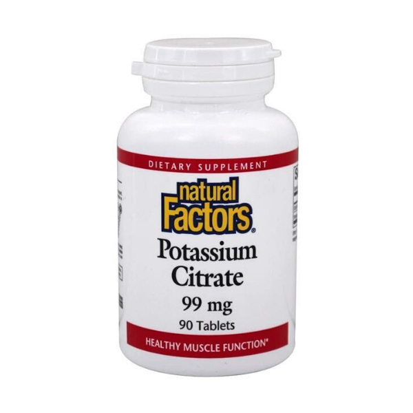 Natural Factors- Potassium Citrate- 99mg- 90 Tablets