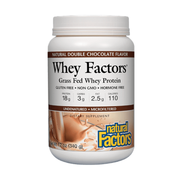 Natural Factors- Whey Factors® Grass Fed Whey Protein-Chocolate 12 Oz.