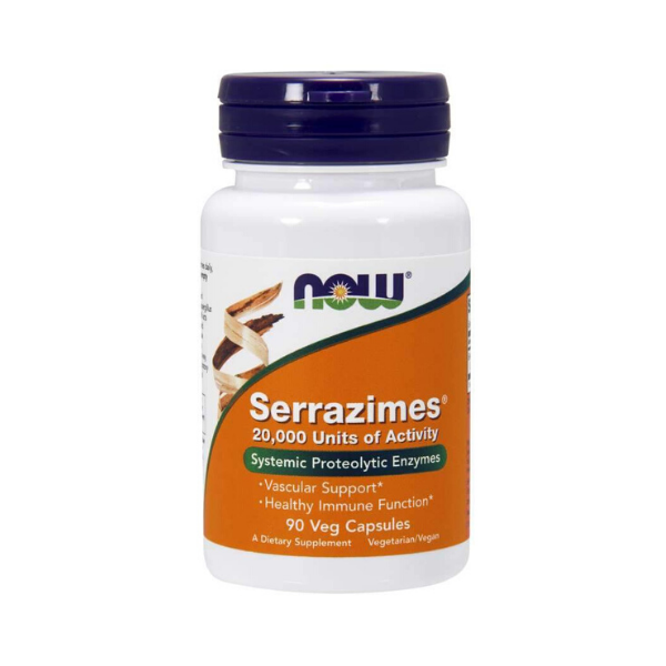 NOW- Serrazimes®- 20,000 Units- 90 Vegetarian Capsules