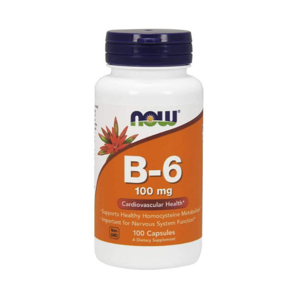 Now- Vitamin B-6- 100 mg- 100 Vegetarian Capsules