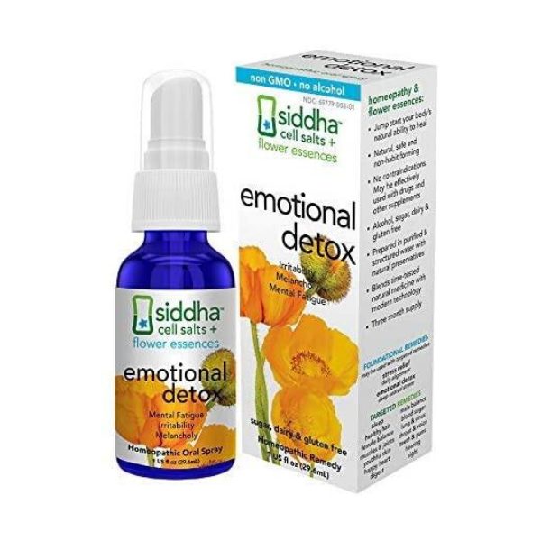 Siddha Remedies- Emotional Detox Homeopathic Oral Spray- 1 fl oz