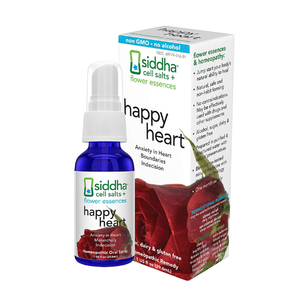 Siddha Remedies- Happy Heart Homeopathic Spray- 1 fl oz